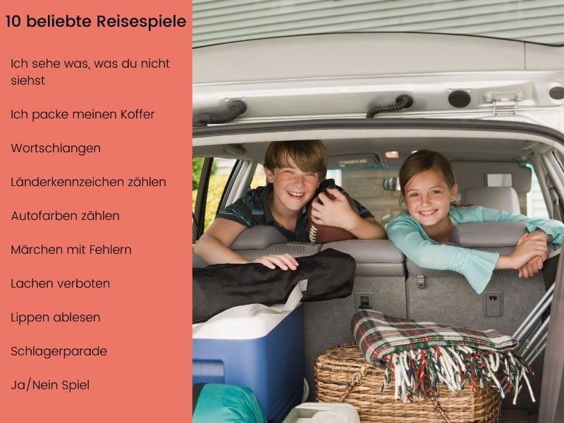 10 beliebte Spiele für Kinder im Auto oder Zug