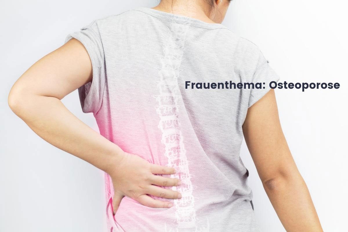 Osteoporose: Frau mit krummer Wirbelsäule